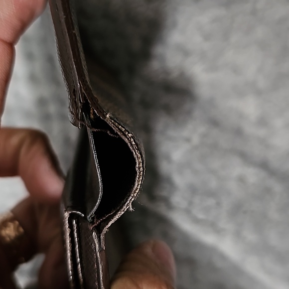 LOUIS VUITTON VINTAGE DAMIER EBENE PORTE TRESOR CANVAS WALLET - Picture 8 of 15